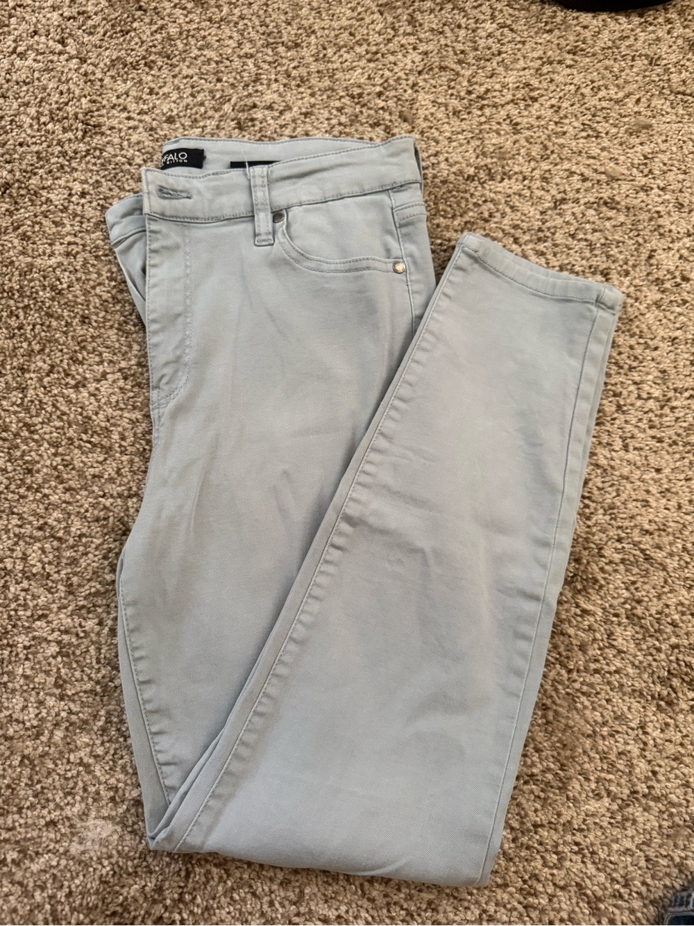 Buffalo David Bitton Light Gray Skinny Jeans